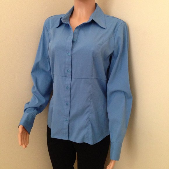 Light Stretch Button Down Ladies Shirt-Large - Picture 4 of 6